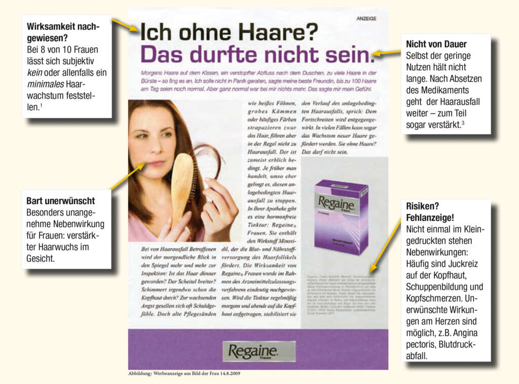 Anzeige für Regaine® gegen Haarausfall